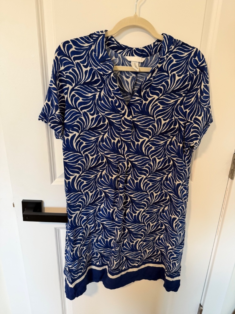 Caftan, Tunic Dress, Blue Pattern, Size Small - Picture 2 of 6
